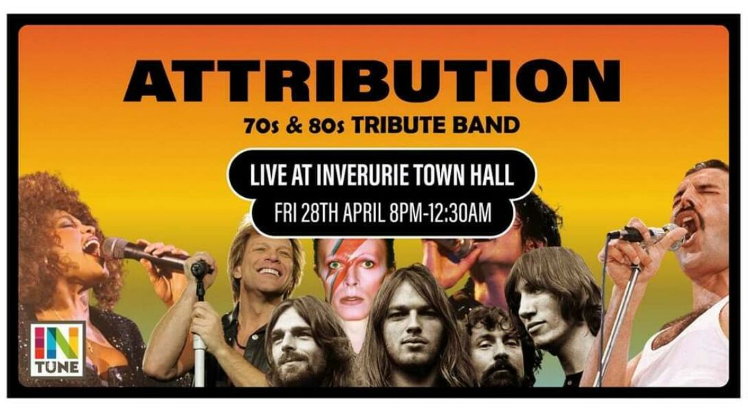 ATTRIBUTION 70s & 80s Night - Inverurie Town Hall, 28th April 2023